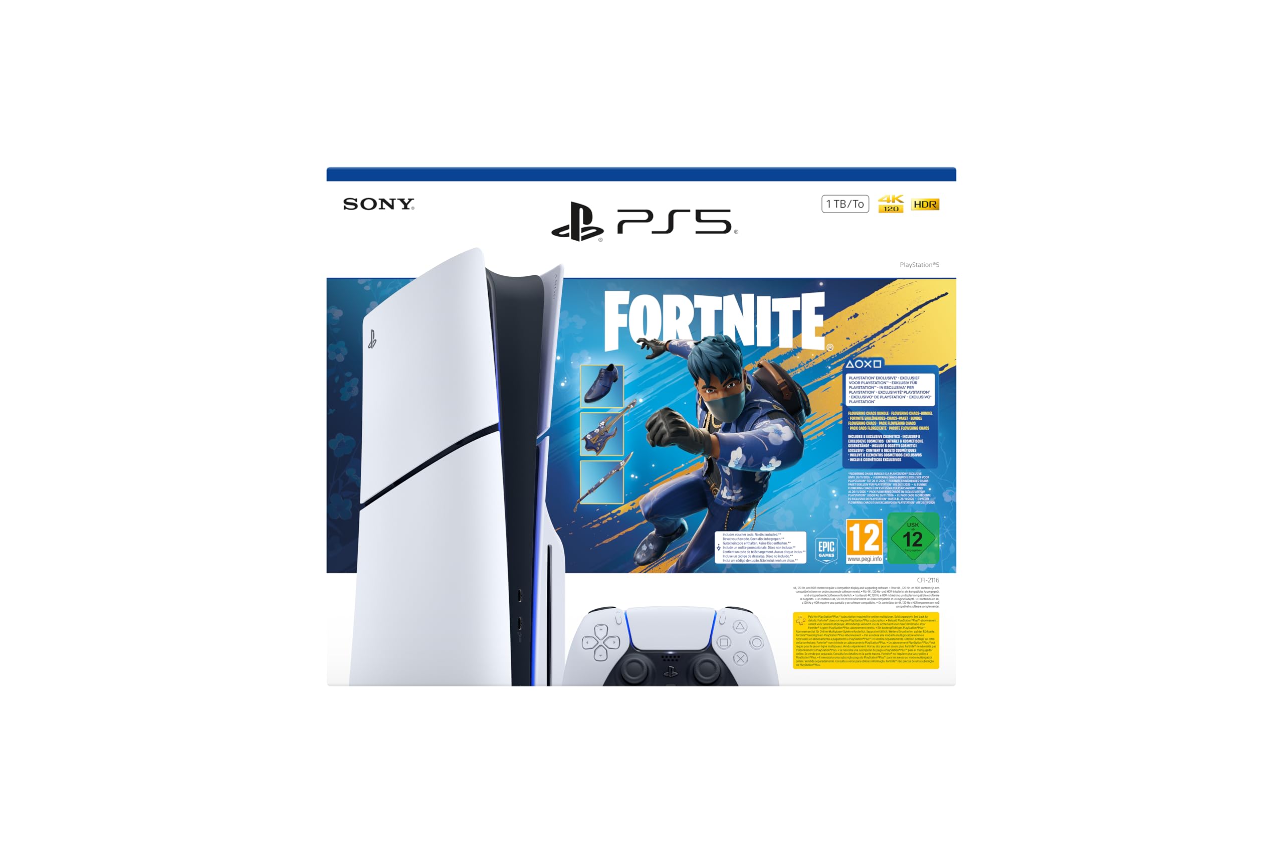 Playstation PS5 1 TB + Fortnite Flowering Chaos