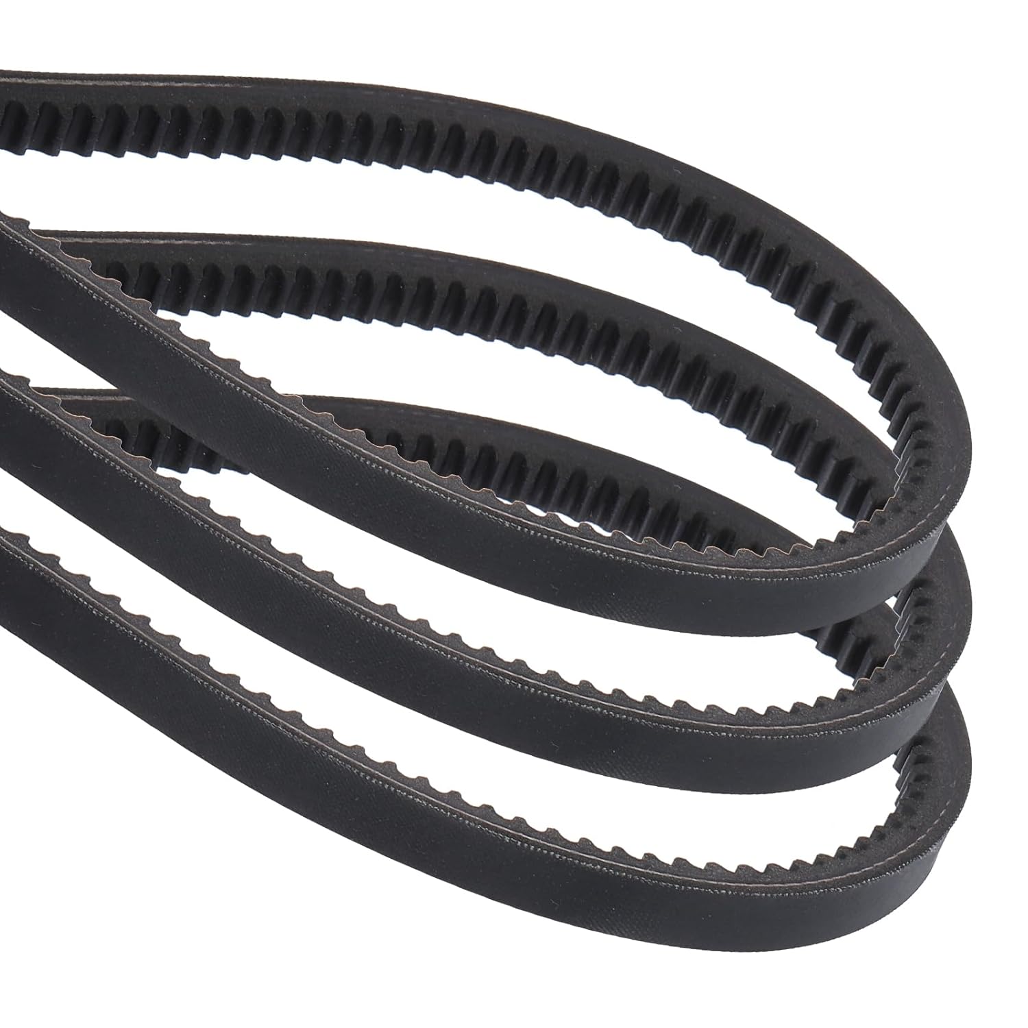 uxcell 3Pcs AX85 EPDM V-Belt 86.97" Outside Circumference x 0.51" Width x 0.31" Height Industrial Power Rubber Transmission Belt for Fans, Compressors, Garden Decoration, Black