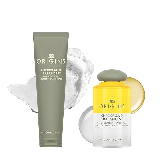 Origins 2-Piece Double Cleanse Bundle Skin Care Set | Includes Checks and Balances Milky Oil Cleanser & Our #1 Frothy Face Wash | With Squalane & Plant-Derived Glycerin