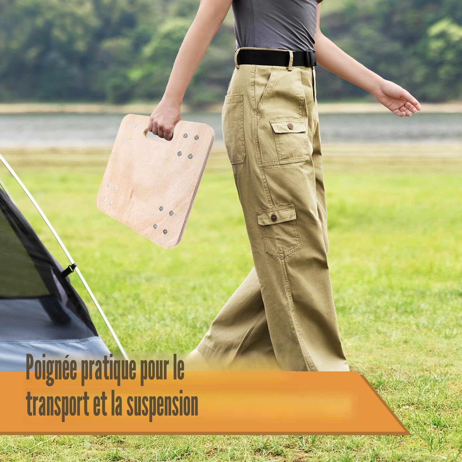 APACALI Lot de 2 roulettes de transport en bois - 30 x 30 cm - 18 mm d'épaisseur - Charge maximale : 320 kg - Pour déménagement et transport