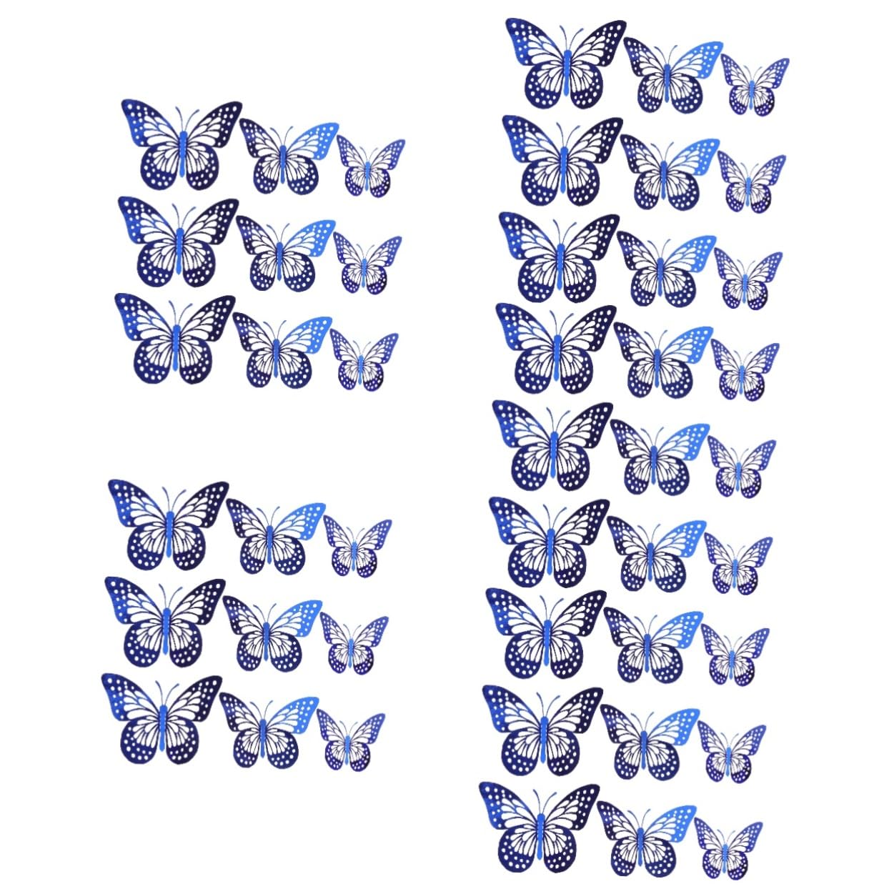 Uonlytech 300stücke Schmetterling Wandsticker Dekorative Aufkleber Für Schlafzimmer Hochzeiten Und Feste Hohles Design Für Kreative Wandgestaltungen Und Besondere Anlässe