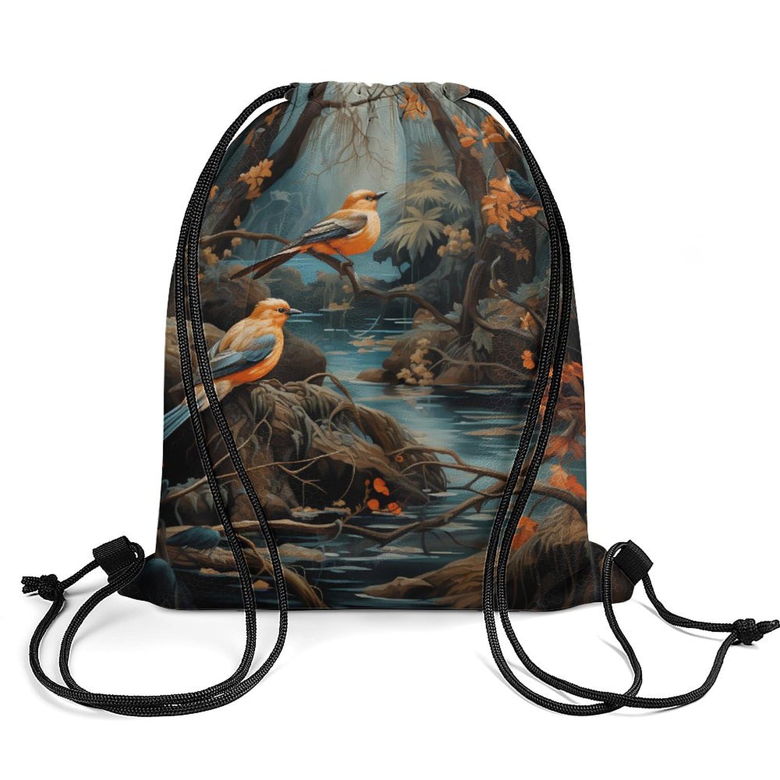 Birds Drawstring Backpack Durable Sport Gym Bags Daypack for Men Women 35 * 42cm