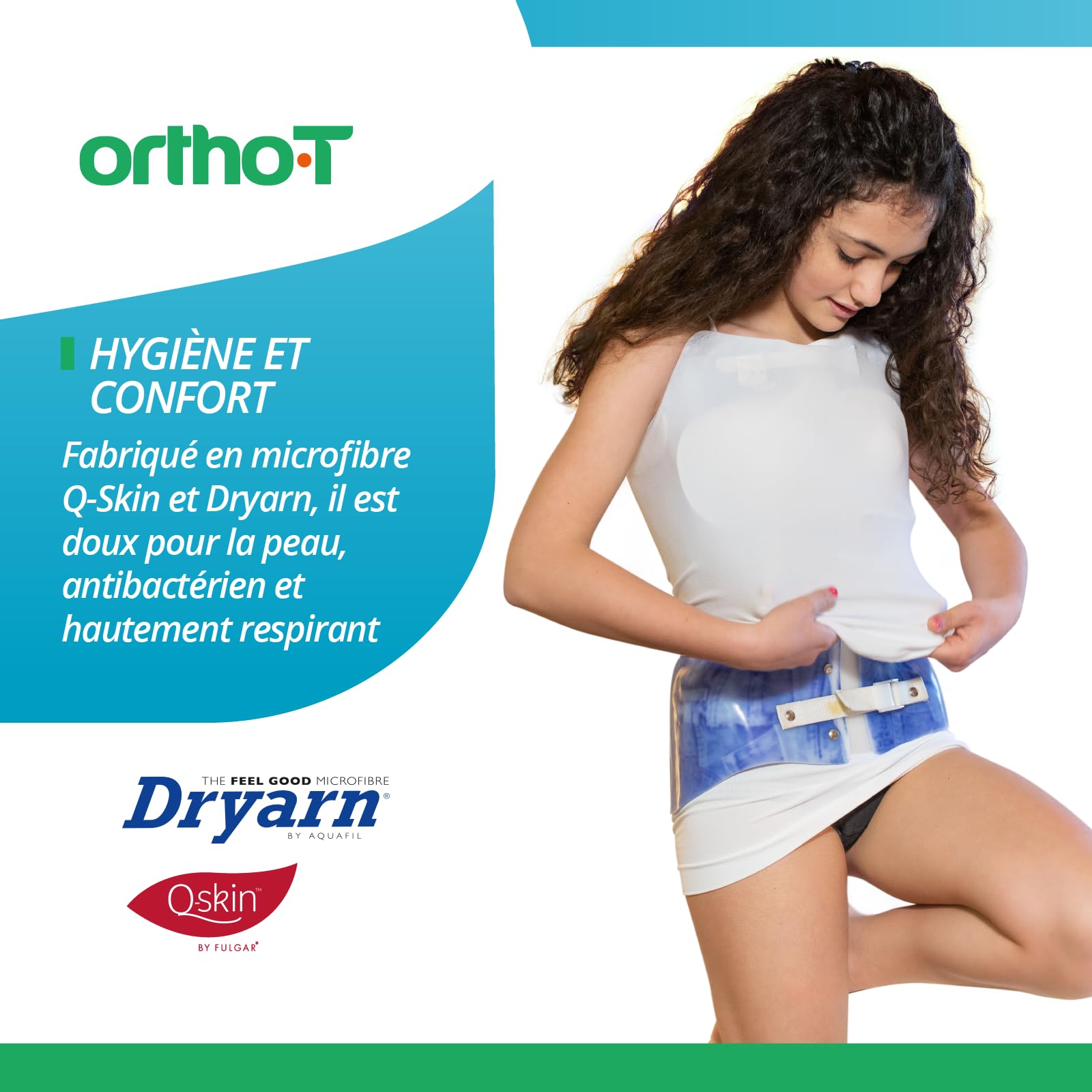 T-Shirt Sous-buste Sans Manches - T-shirt Sans Couture Antibactérien et Respirant, idéal pour Corset Orthopédique, Scoliose, correcteur de posture homme et femme, Taille XS