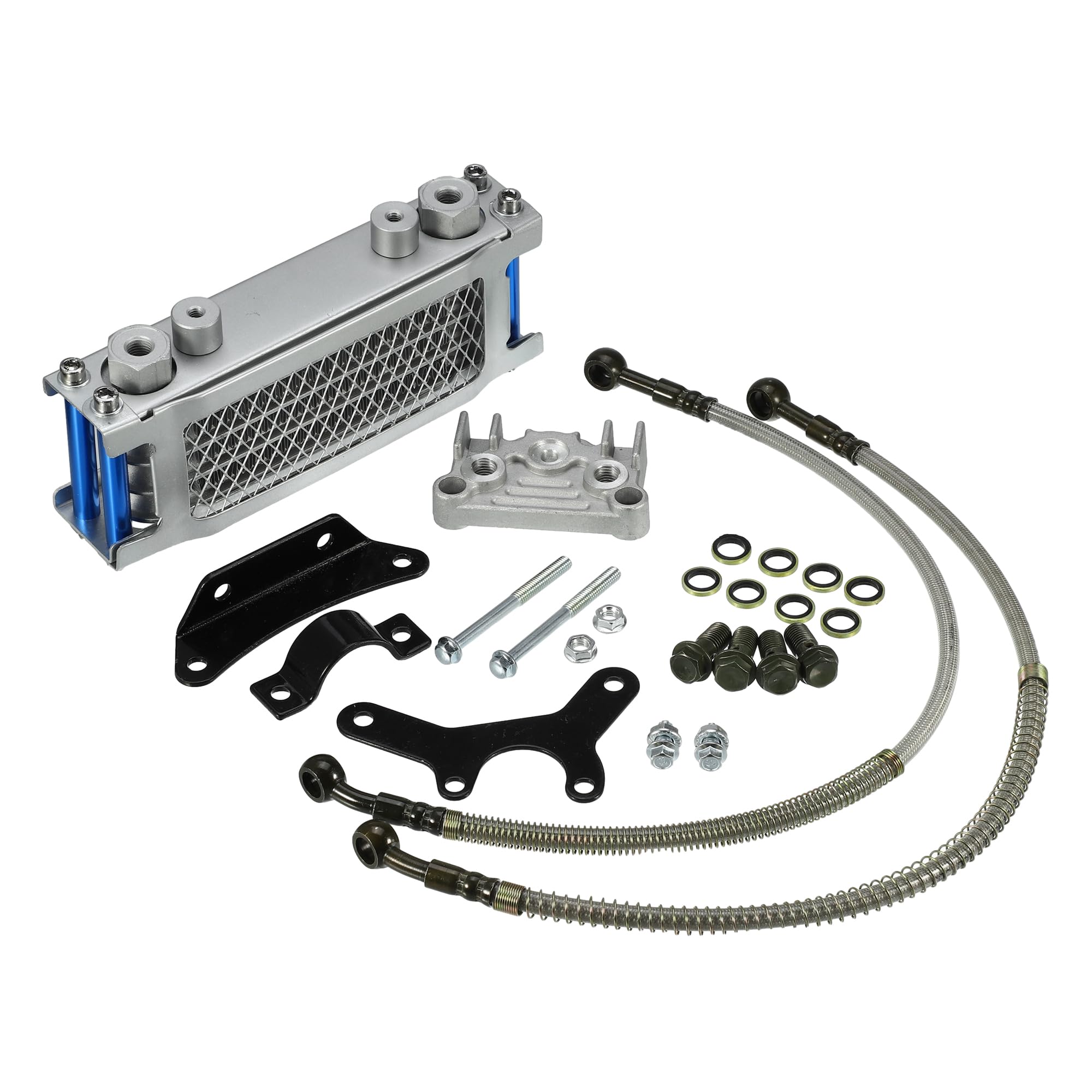 X X AUTOHAUX 1セットエンジンオイルクーラー標準冷却ラジエーター