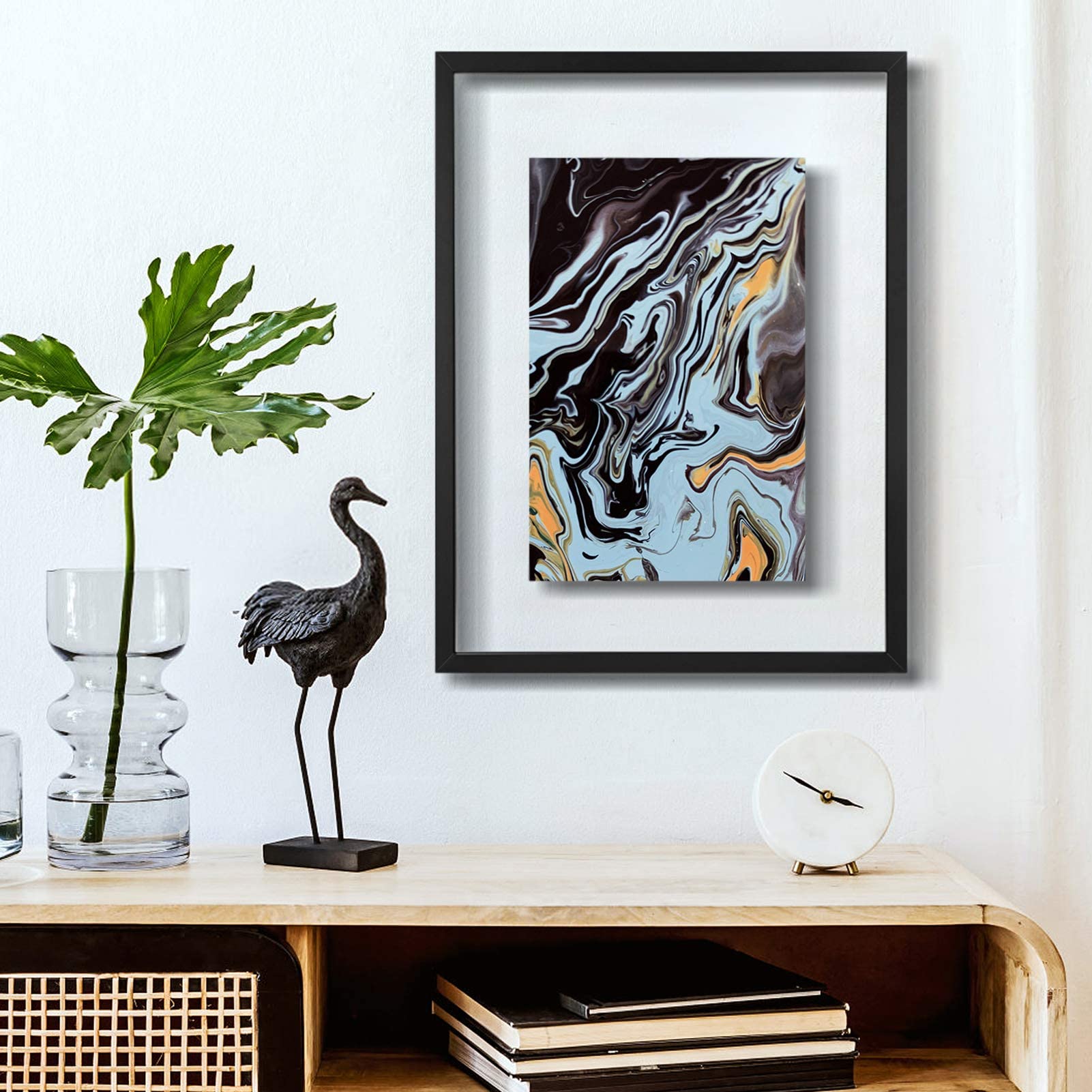 Premium Black Floating Frame Around Your Wall Art Watch Video Below! -  Sense for Decor