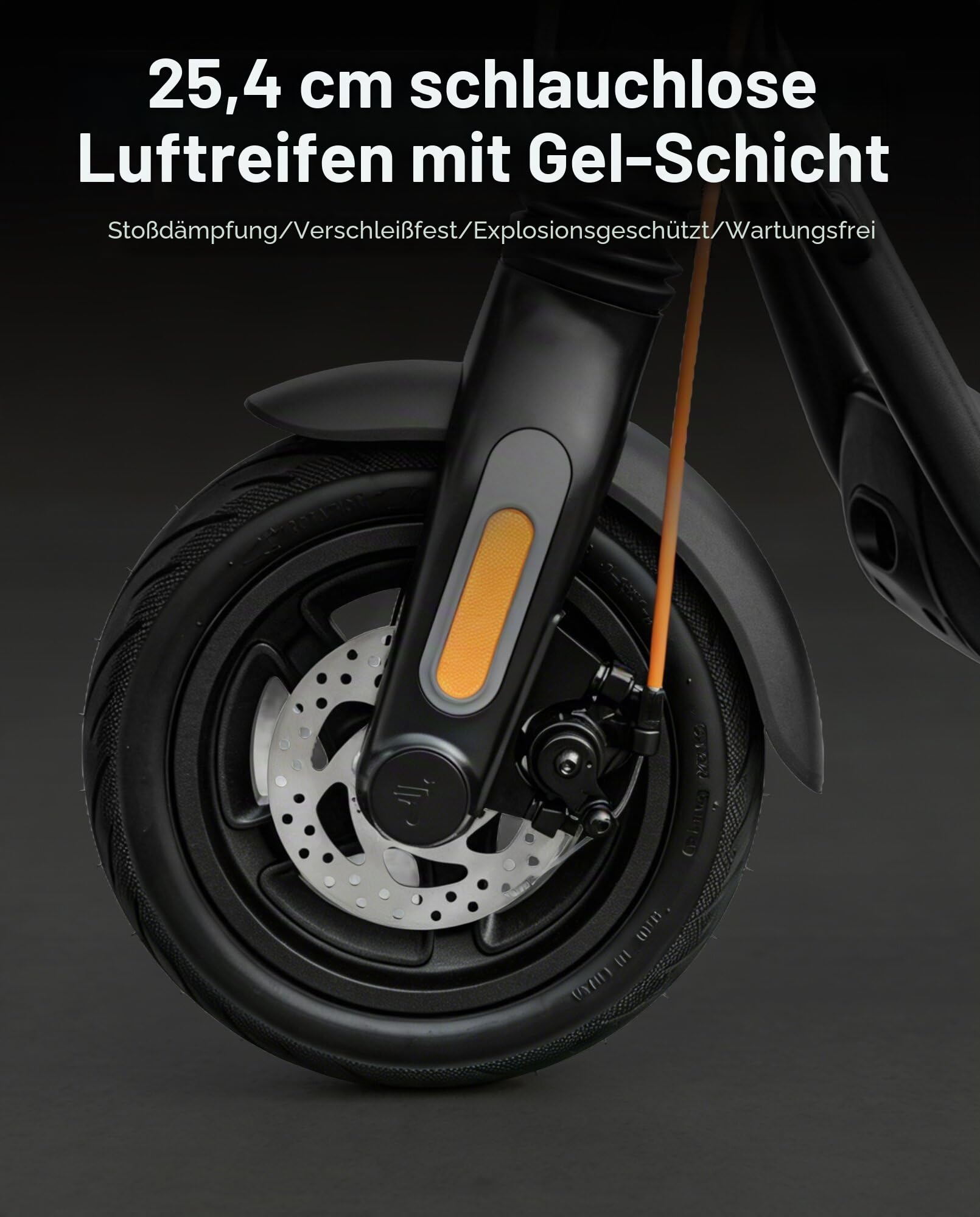 Jelly Tubeless Reifen 60/70-6,5 Zoll kompatibel mit Segway Ninebot F2-Serie | Rutschfester Gummi-Außenreifen, hohl, 10 Zoll, passend für KickScooter Modelle F2, F2 Pro, F2 Plus, F20D, F30D, F40D