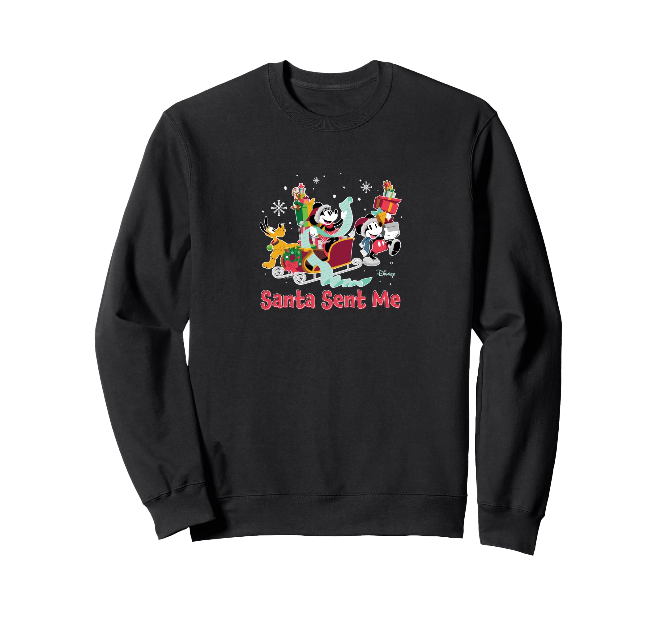 Sweat Mickey Minnie Pluto Santa Sent Me pull chaud anti-froid pour l'hiver