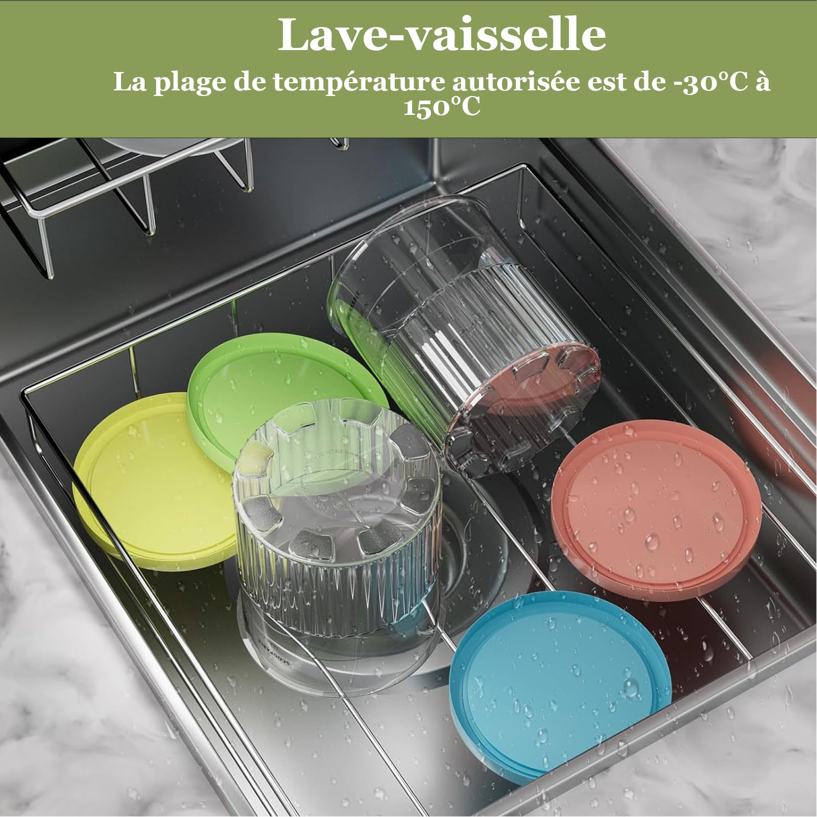 Lot de 4 Récipients à Crème Glacée de Rechange pour Ninja Creami Deluxe NC500/NC501/NC501EU Series, 680ML pour Accessoires Ninja Machine à Glace, Sans BPA
