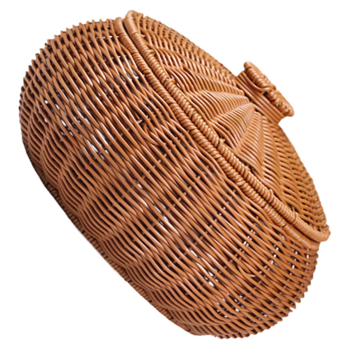 Panier de rangement tressé hermétique en rotin pour cacher vos accessoires