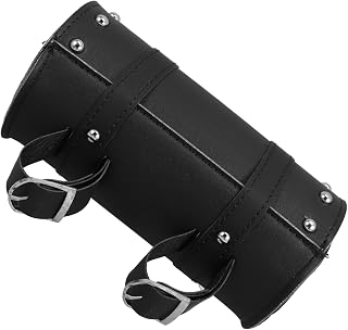 BESTYASH Motorcycle Side Storage Bag PU Leather Tool Organizer Black