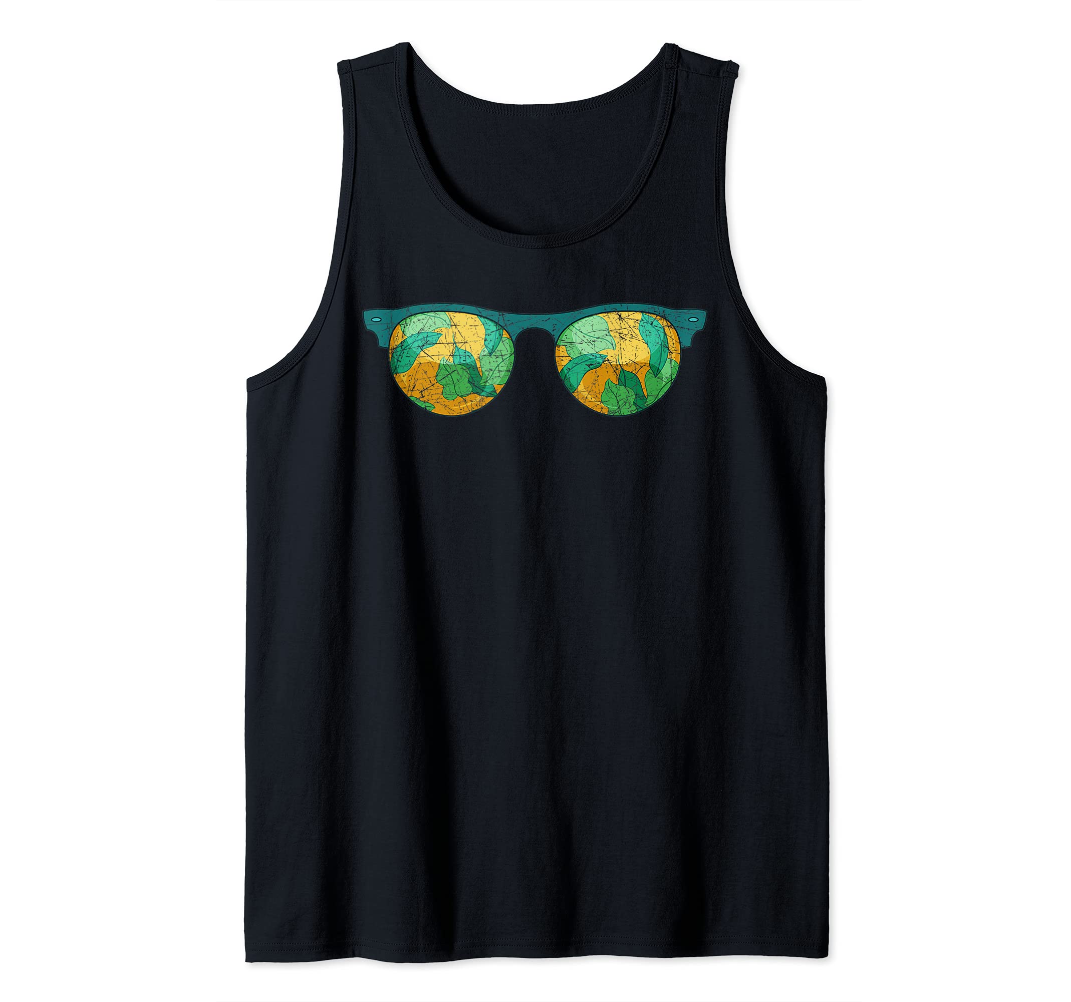 Summer Vacay Exotic Island Tropical Sunglasses Tank Top