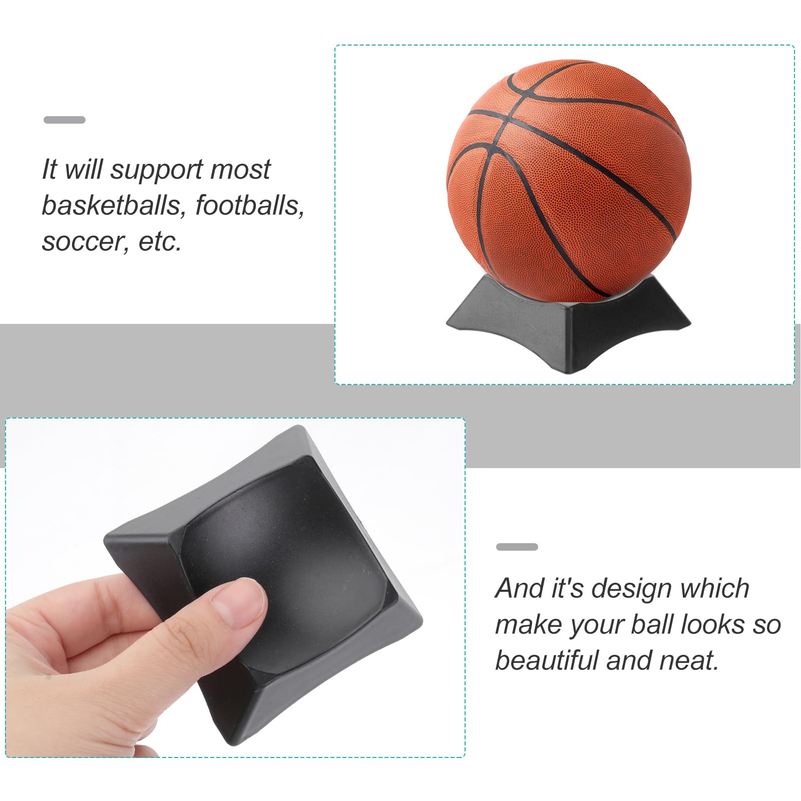 Soporte de Balón ULTECHNOVO, Exhibición Estante Cuadrado para Baloncesto, Béisbol y Fútbol