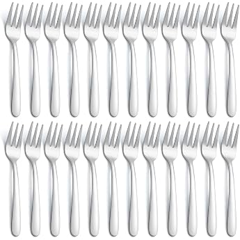 bewos cake forks / dessert forks set of 24 5.31 inch 13.5 cm cake forks stainless steel forks dishwasher safe mirror polished forks suitable for households restaurants canteens etc