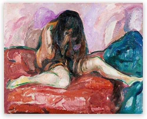 Edvard Munch - Lienzo decorativo para pared, diseño de posrter de color nude llorando, impresiones de bellas artes, reproducción de pintura al óleo,