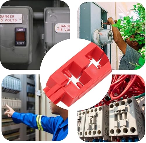 Miniatura 3 de Bloqueo del disyuntor a presión de 10 piezas, dispositivo de bloqueo del disyuntor, dispositivo de bloqueo del disyuntor de nailon Pa aislamiento de