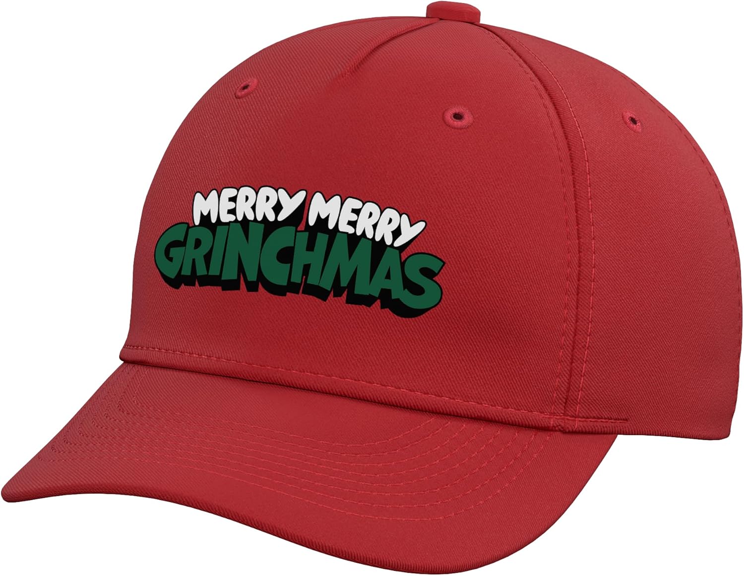 Dr. Seuss Grinch Merry Merry Grinchmas Officially Licensed Adjustable Printed Baseball Hat