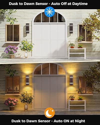 Miniatura 2 de Luces de pared para exteriores arriba y abajo (bronce, 1 paquete)