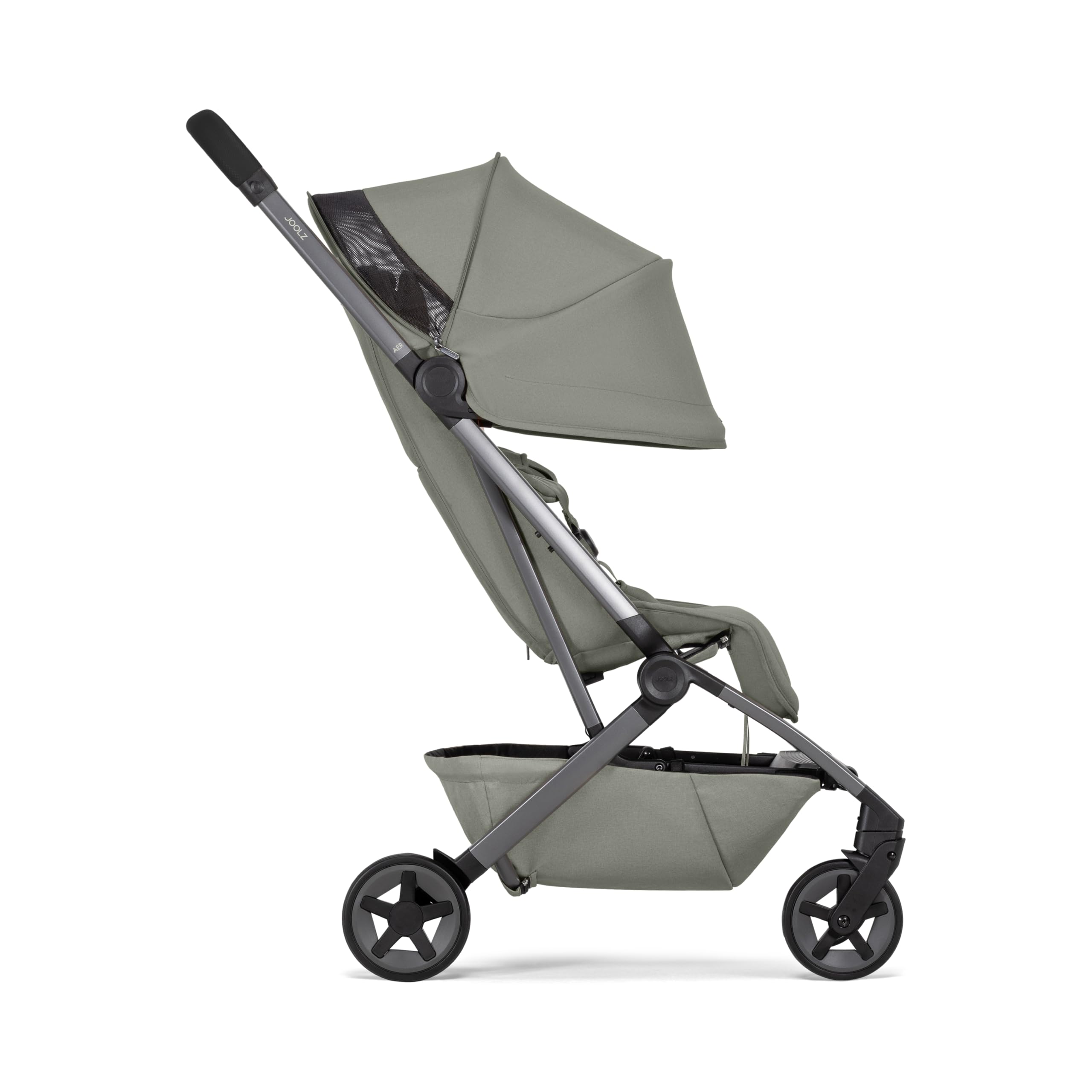 Joolz Aer2 Cochecito de Bebé Ligero y Silla de Paseo de Viaje – Compacta y Plegable con una Mano, Asiento Reclinable, Capota UPF 50+, Reposapiés Ajustable, Apta para Cabina de Avión - Sage green