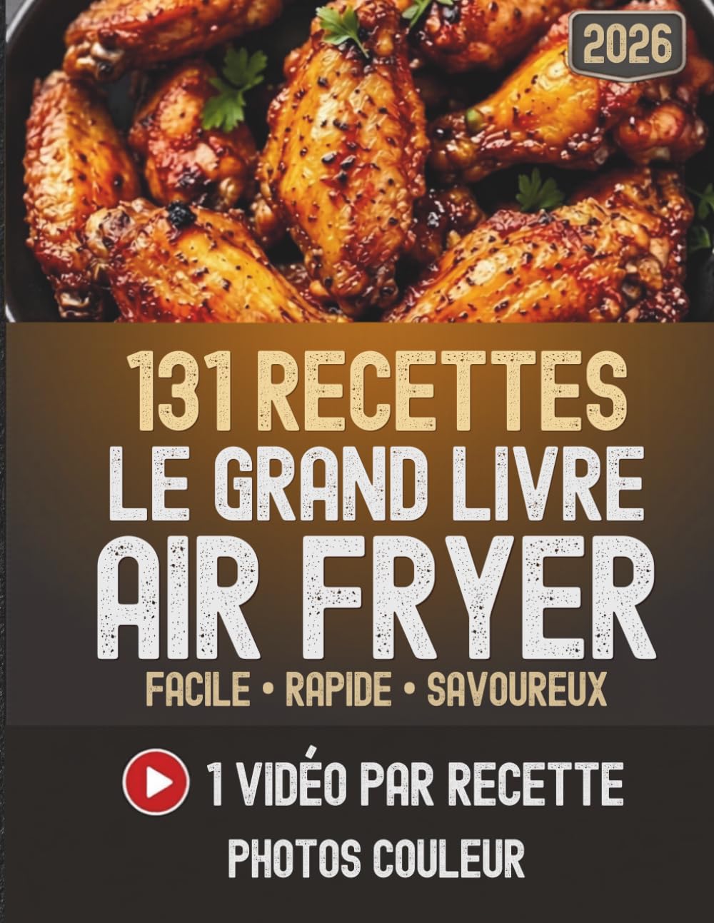 Le Grand Livre de Air Fryer: 131 Recettes Faciles et Gourmandes avec Vidéos Pas-à-Pas — Petits-Déjeuners, Plats, Apéritifs, Desserts et Snacks