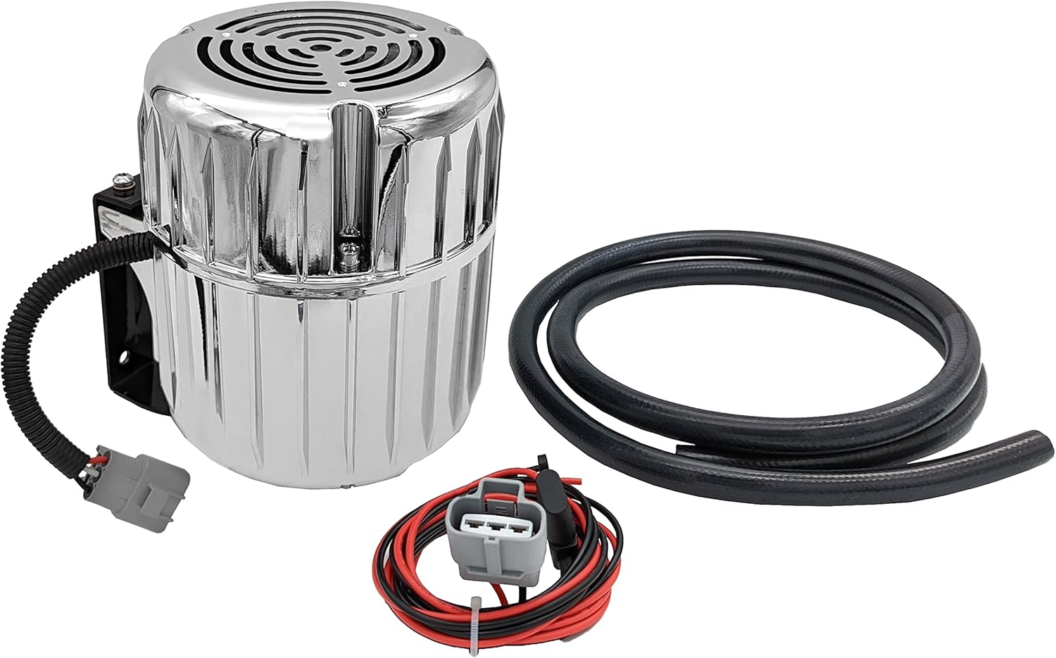 Granatelli Motorsports 410102 12-Volt Brakes Electric Vacuum Pump Kit - Rotary Vein - Complete w/Chrome Enclosure