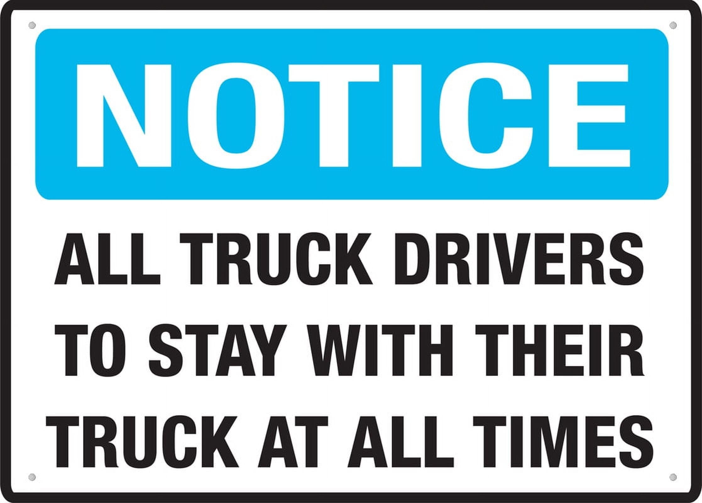 peiyeety All Truck Drivers Must Stay With Their Truck At All Times Tin Sign - 12x8 inch, Great For Garden/Yard Wall Decor