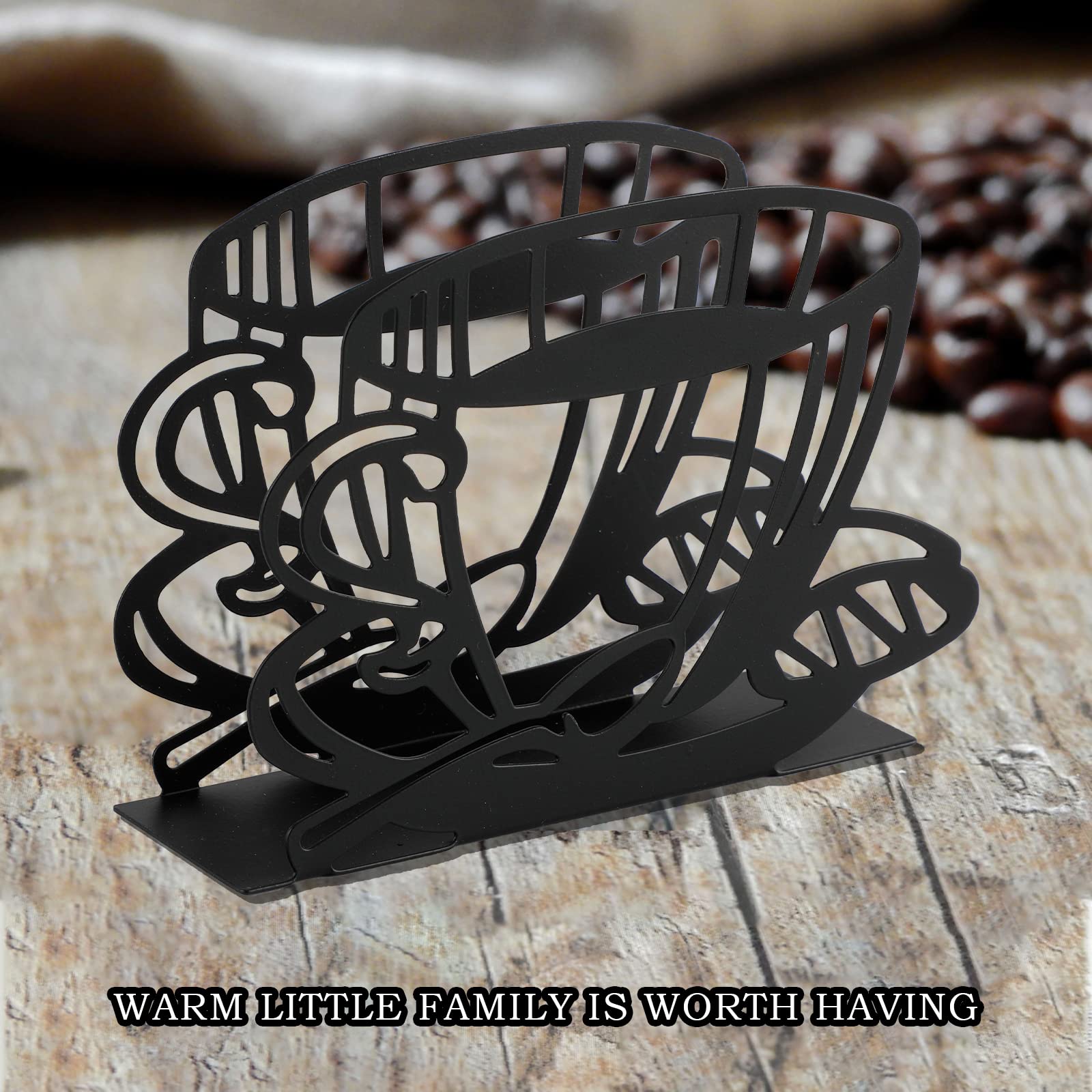 Porte-Filtres à Café Design Arbre De Vie Noir En Métal - Organisateur 120 Filtres Pour Cuisine Et Café