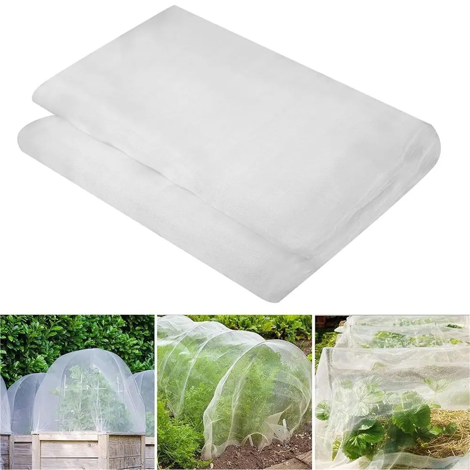 2 stücke Weiß Abdeckung Netting Im Freien Mesh for Pflanzen Garten Für Gemüsepflanzen(2.42x10m)