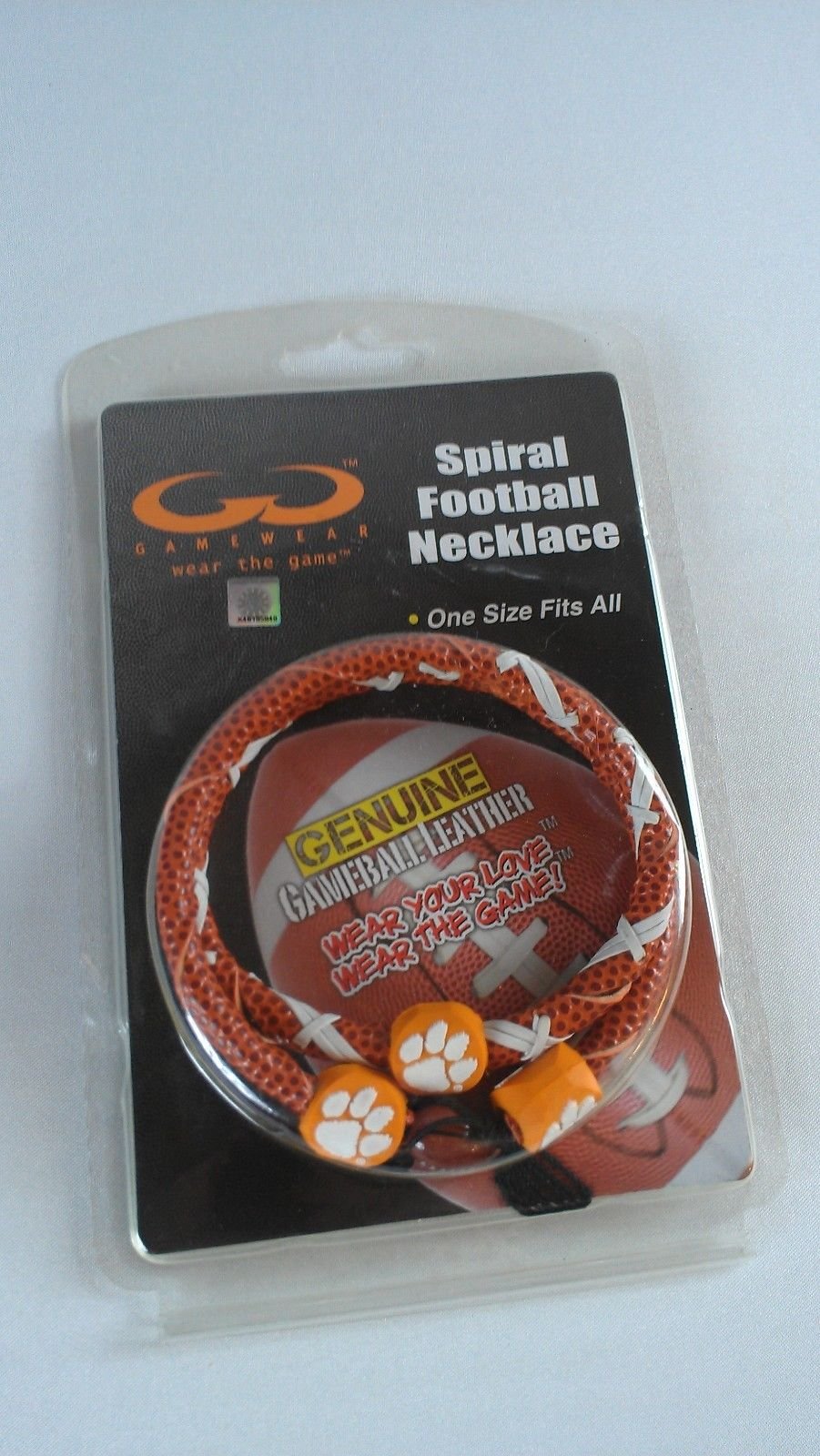 NCAA Classic Spiral Football Necklace