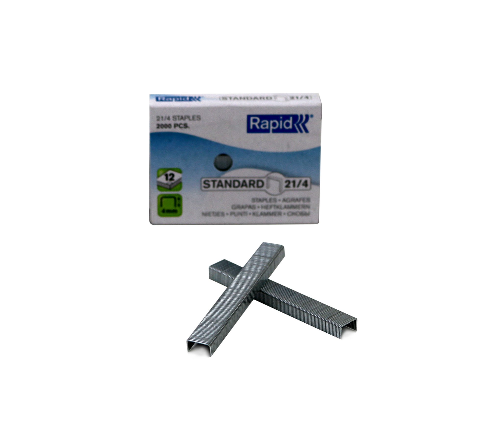 Rapid 21/4 Staples Box mm Standard GALVA boite de 2.000 Galva