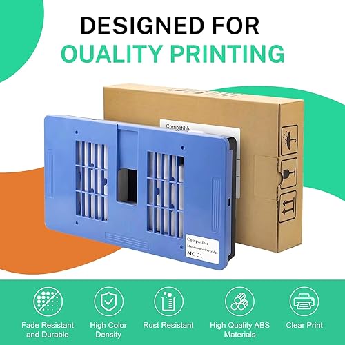 Miniatura 3 de Reemplazo del cartucho de mantenimiento MC-31 para impresoras Canon Imageprograf TM-200 TM-205 TM-300 TM-305 TM-5200 TM-5205 TM-5300 TM-5305
