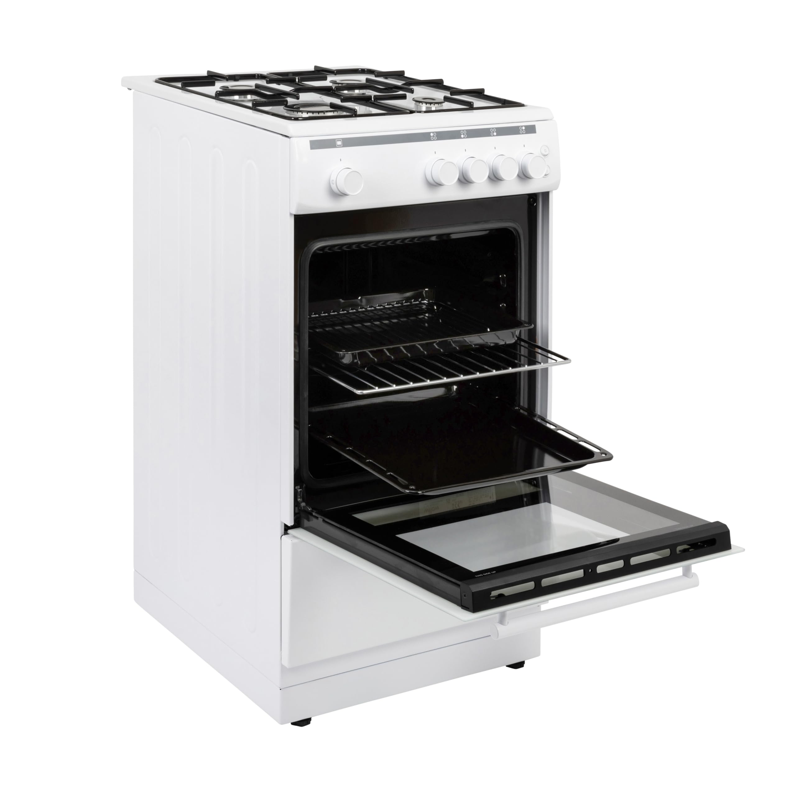 Willow WGS50CW 50cm Freestanding Single Cavity Gas Cooker with 4 Burners - White — view 8