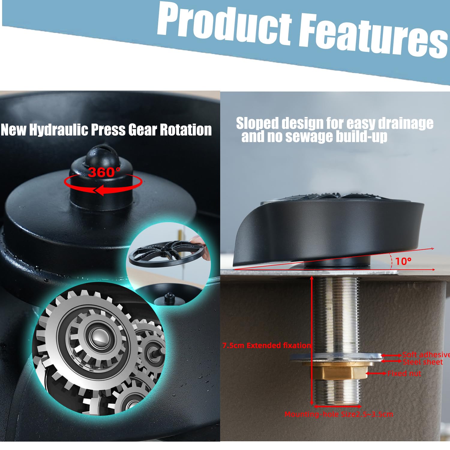 Lavabicchieri Per Lavello Da Cucina - Estraibile E Rotante, Getto D'Acqua Diretto, Nero, Per Bar E Casa - Foto 3