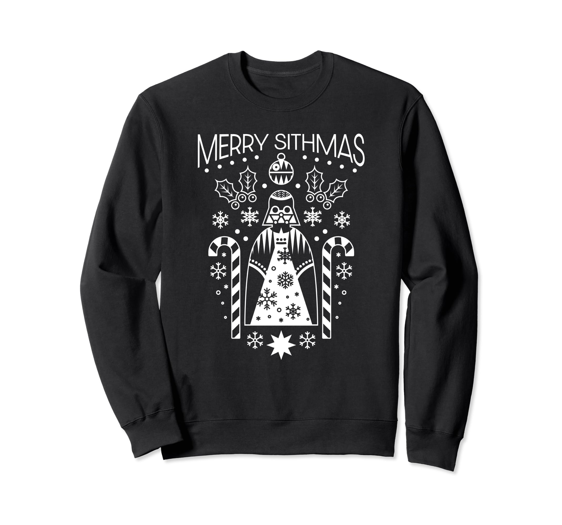 Sweat Star Wars Noël Darth Vader imprimé blanc pull molletonné chaud d'hiver - 2