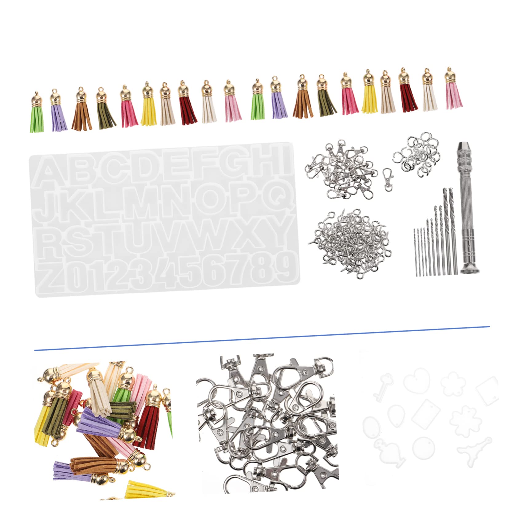NUOBESTY Stampo in Silicone Traslucido Per Lettere e Numeri Kit Di Strumenti Per Resina Epossidica Stampo Fai Da Te Artigianale Facile Da Pulire e Riutilizzare Per Progetti Personalizzati