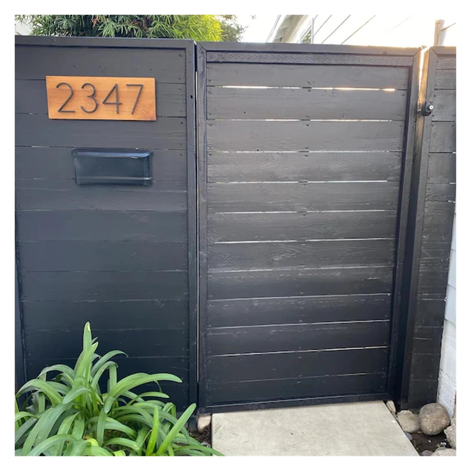 Numeros Casa Exterior,Número de casa Placa de Madera de dígitos de Metal, señal de número de casa Personalizada, dirección de Puerta Flotante(1,2 Digit 18cm x 25cm)