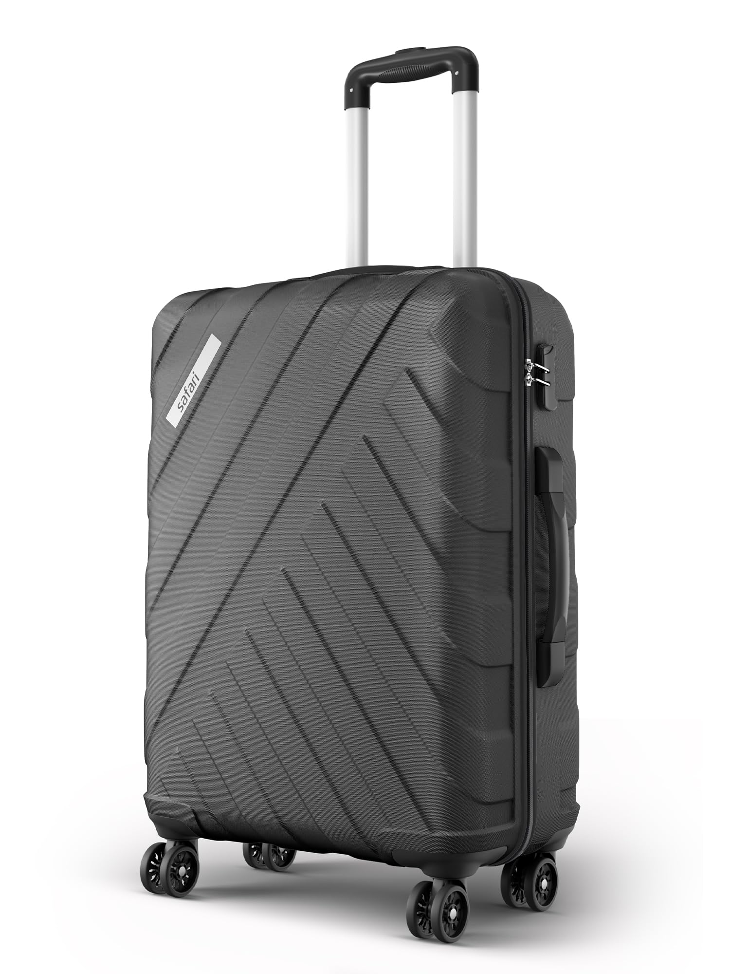 Safari Medium Voro 65cm Trolley Bag Hard Case Polypropylene, 8 Spinner Wheels, 360 Degree Wheeling Carry on Luggage, Travel Bag, Suitcase for Travel, Trolley Bags for Travel, Gunmetal