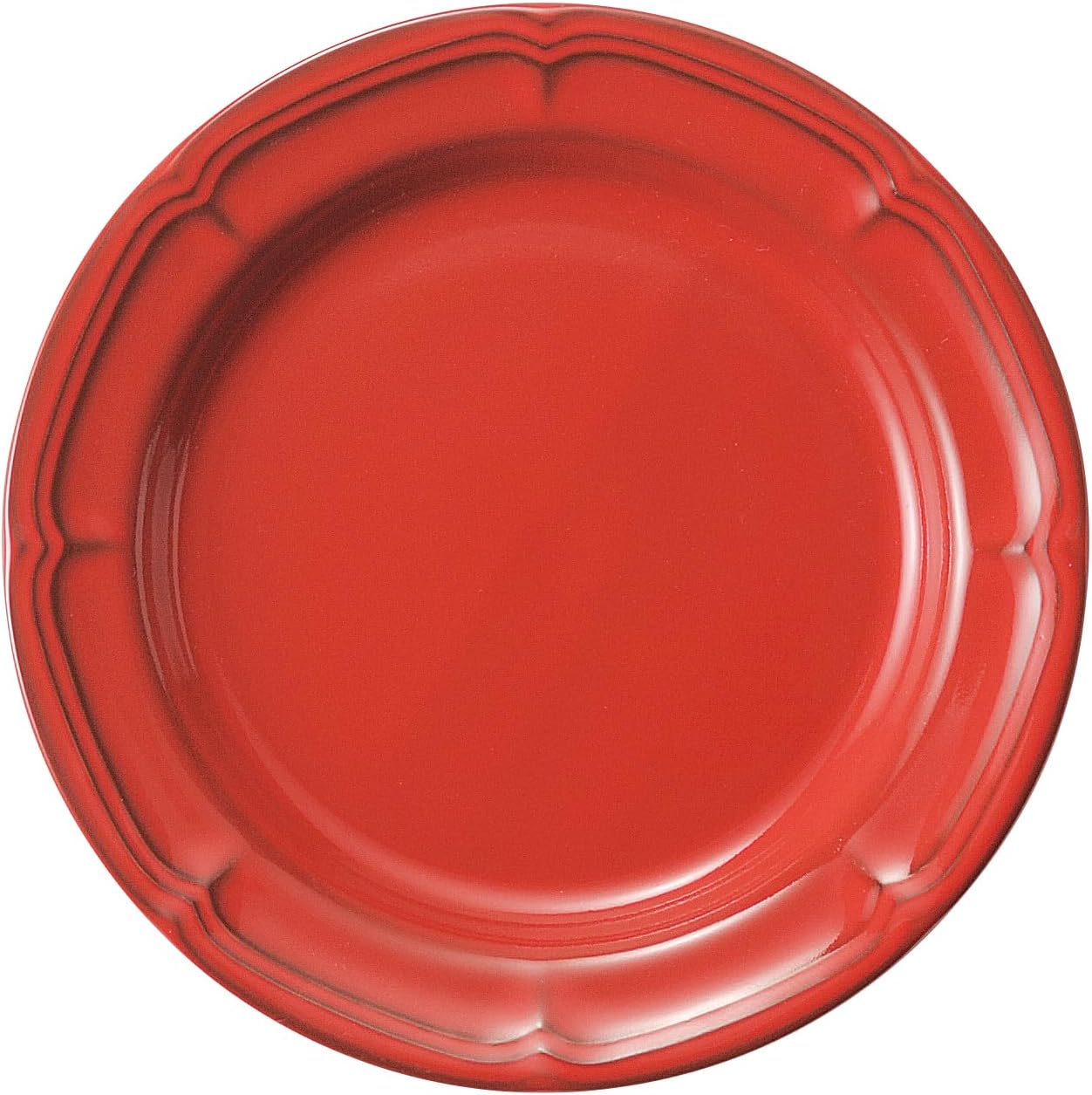 Koyo Pottery 15944108 Rafine Vintage Red, 6.3 inches (16 cm), Rim Plate, Dishwasher Safe, Made in Japan