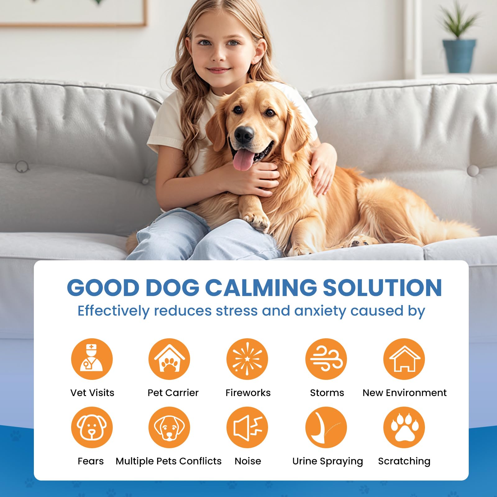 Difusor calmante para perros, 6 en 1, feromonas para perros, feromonas relajantes, alivio del estrés, ansiedad, reduce la agresión, ladridos, ayuda a entrenar al perro a orinar, 3 difusores, 3