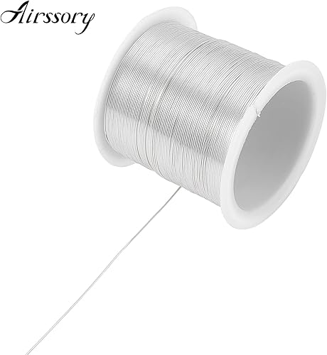 Vista 9 de Airssory Alambre de cuentas de metal de cobre de calibre 0.016 in/26, chapado de larga duración para envolver lazos torcidos, fabricación de joyas