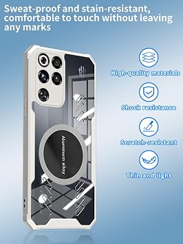 NOUKAJU REDMAGIC 11 Pro 用 ケース 磁気式 保護カバー 放熱性 スマホケース 落下防止 衝撃吸収 全面保護 カバー REDMAGIC 11 Pro+用 保護カバー ホワイト