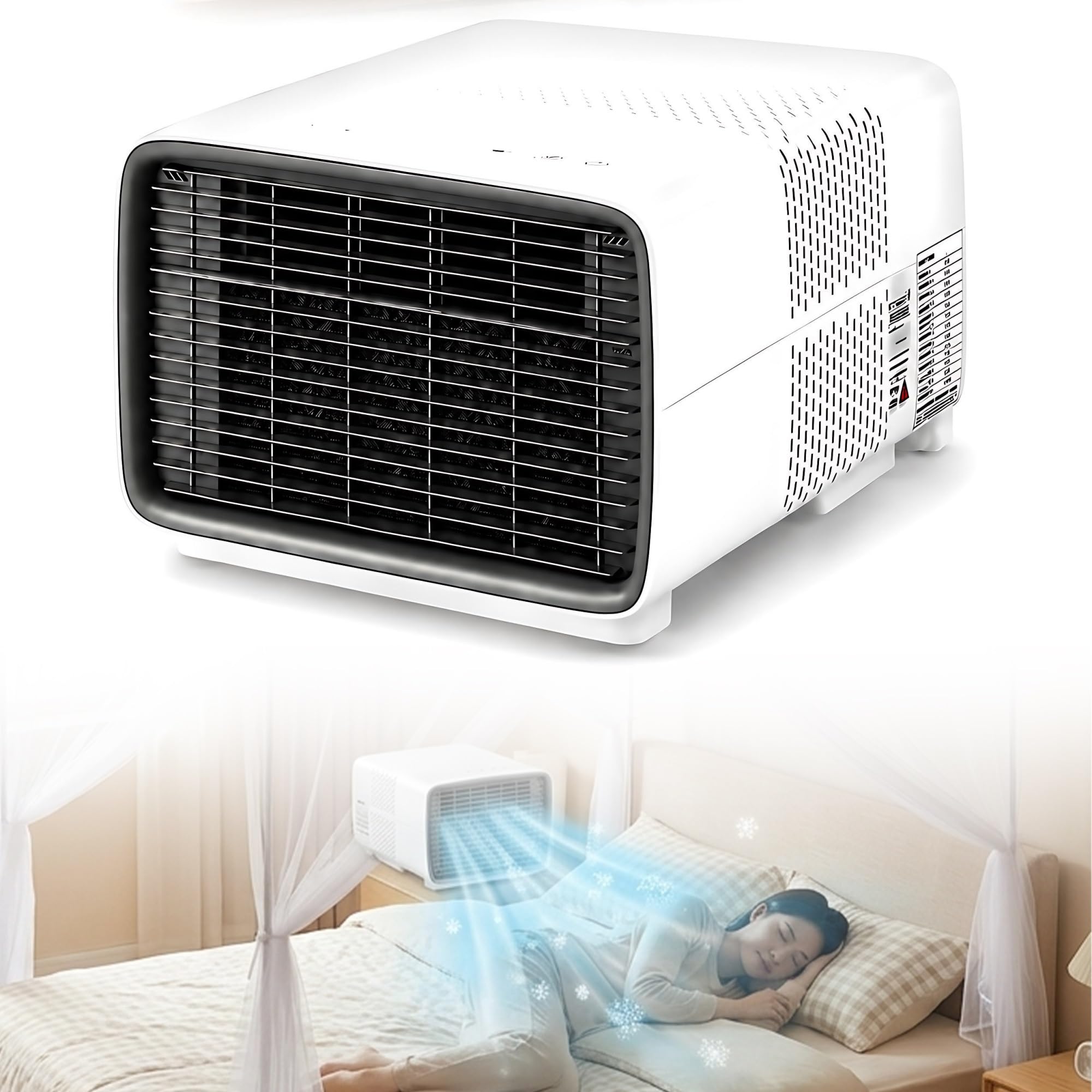 Senodon One Color Rv Air Conditioner & Small Air Conditioner, 2700 Btu Fast Cooling, 280W Energy Saving, 45Db Quiet 3-I-N-1 Compact Travel Ac, Lightweight For Camper, Small Rooms