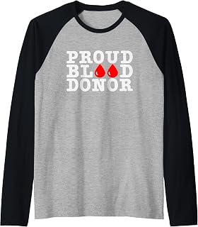 Proud Blood Donor, Donate Plasma Donate Blood Raglan Baseball Tee