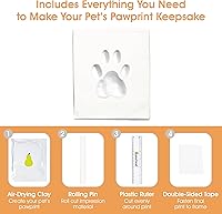 Vista 5 de Fotografía de recuerdo Pearhead con la huella de tu perro o gato , Espresso