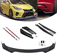 Vista 14 de x xotic tech Alerón Labio Universal para Parachoques Delantero Spoiler Barbilla Divisor Difusor Protector Ala Guardabarros Moldura Kit de Carrocería