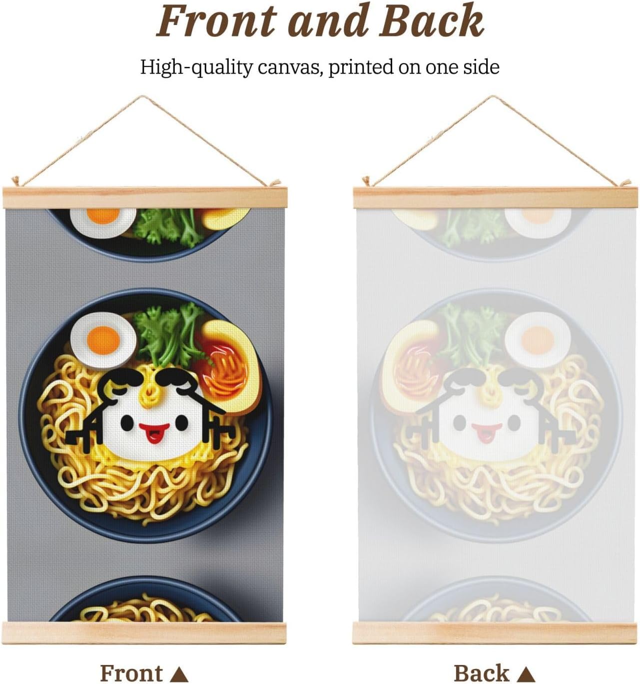 Egg Cup Noodle Ramen Print Poster Hanger,Hanging Poster, Poster Frame,Wood Poster Hanger, For Wall Hanging