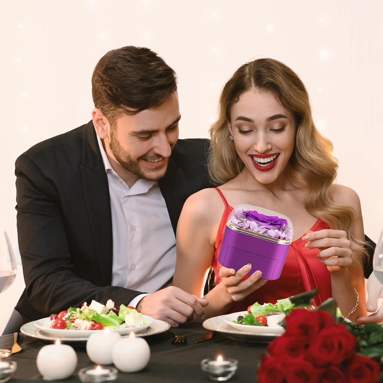 Rose Gifts for Women Mothers Girlfriend: Preserved Real Rose with Necklace Mothers Day Birthday Gifts - Forever Flowers Anniversary Wife Girlfirend Gifts Valentines Day Gifts for Her