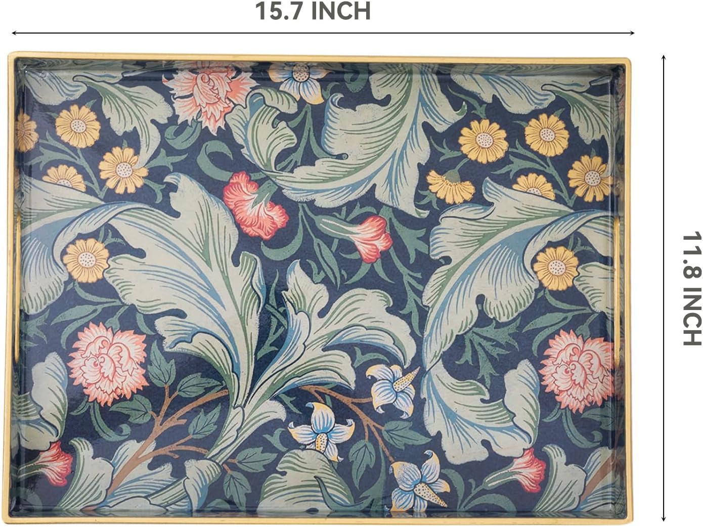 Coffee Table Trays for Living Room Serving Tray with Handles, Modern Large Tray for Ottoman Coffee Table - Image 4