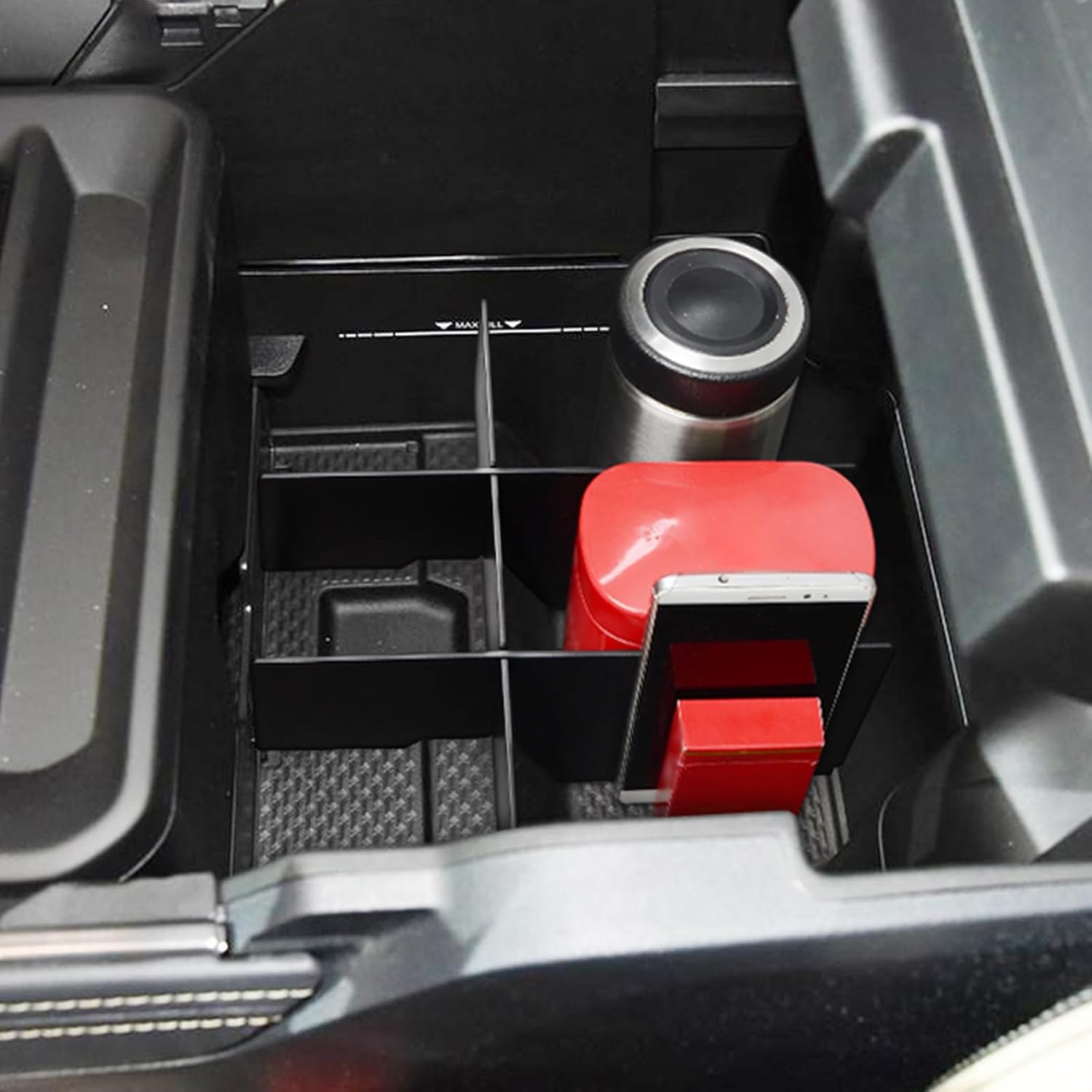 smabee Lower Center Console Organizer for Dodge RAM 1500 2500 3500 2019-2026 2PCS Front Center Divider Rear Lower Divider (NOT for Classic, Longhorn, Limited, TRX)