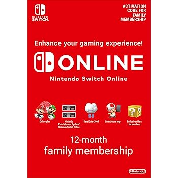 Nintendo Switch Online Membership Family 12 Months Download Code (Switch)
