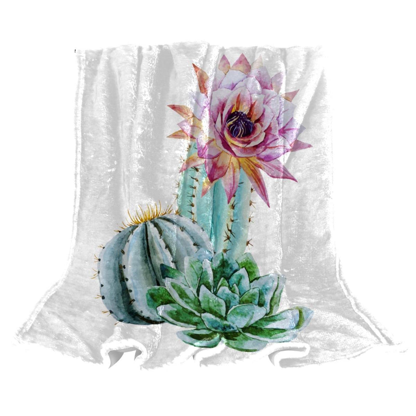 Couvre-lit doux plante mexicaine cactus TBOUOBT couvre-lit enfants